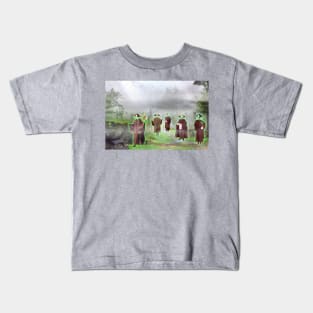 Algunos peregrinos vienen desde muy lejos (Camiño de Santiago) Kids T-Shirt